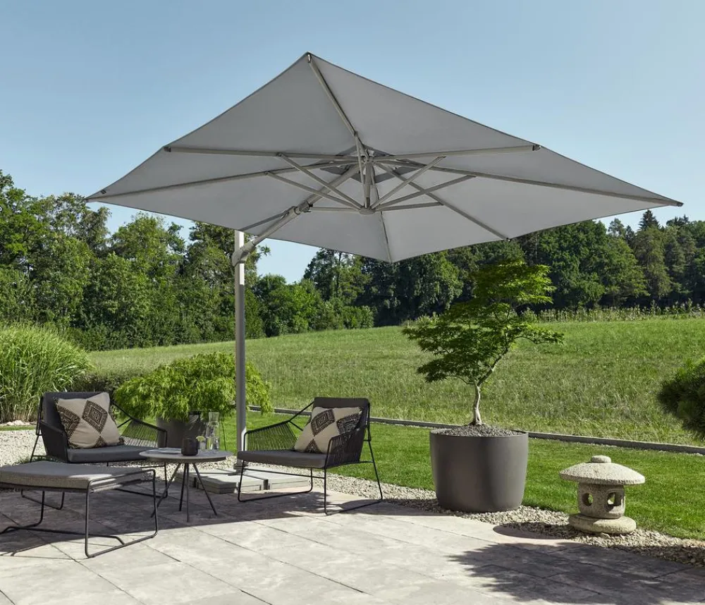 Suncomfort Sonnenschirme - by Glatz Ampelschirm Varioflex, rechteckig, ca. B300/T300 cm Dunkelgrau