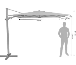 Suncomfort Sonnenschirme > by Glatz Ampelschirm Varioflex, rechteckig, ca. B330/T270 cm