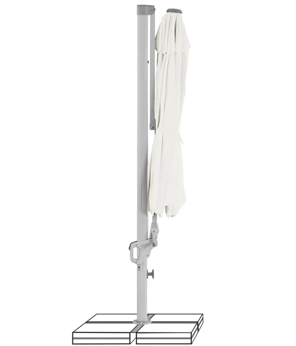 Suncomfort by Glatz Ampelschirm Familyflex, rund, ca. Ø300 cm Weiß Clearance