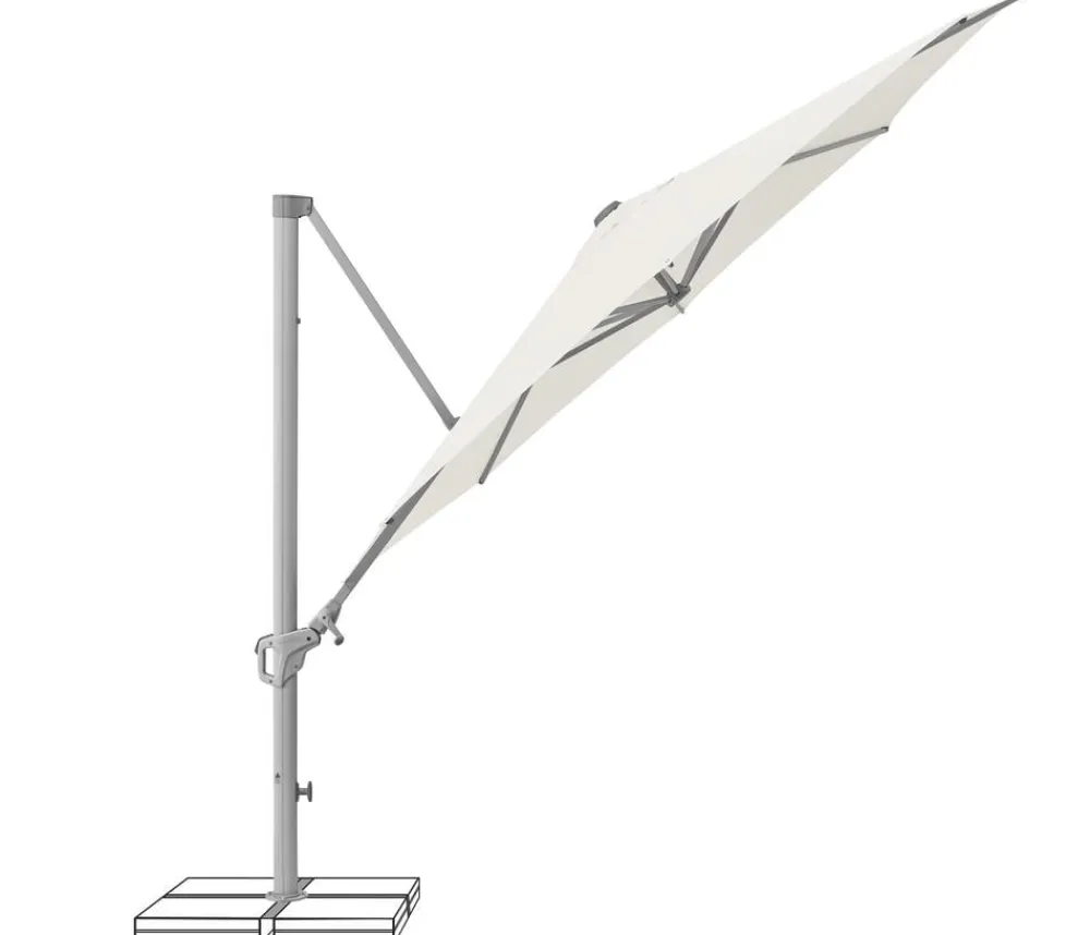 Suncomfort by Glatz Ampelschirm Familyflex, rund, ca. Ø300 cm Weiß Clearance