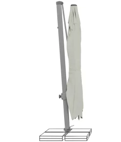 Suncomfort by Glatz Ampelschirm Varioflex, rechteckig, ca. B330/T270 cm Grau Outlet