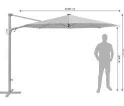 Suncomfort Sonnenschirme - by Glatz Ampelschirm Familyflex, rund, ca. Ø300 cm Taupe