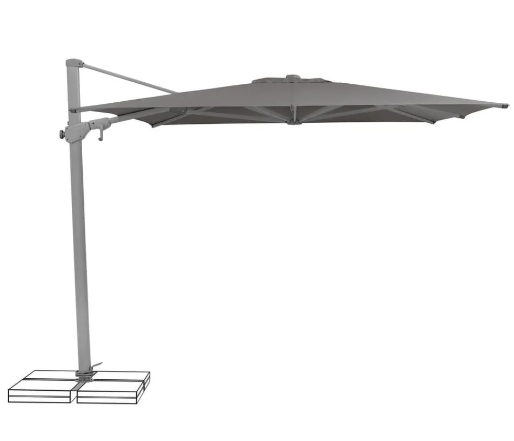 Suncomfort Sonnenschirme - by Glatz Ampelschirm Varioflex, rechteckig, ca. B330/T270 cm Dunkelgrau