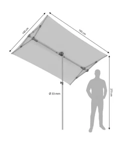 Suncomfort by Glatz Balkonschirm Flex Roof, rechteckig, ca. B195/T140 cm Weiß Online