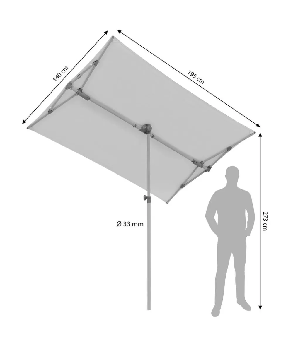 Suncomfort by Glatz Balkonschirm Flex Roof, rechteckig, ca. B195/T140 cm Weiß Online