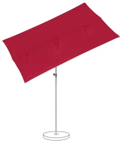 Suncomfort Sonnenschirme - by Glatz Balkonschirm Flex Roof, rechteckig, ca. B195/T140 cm Dunkelrot