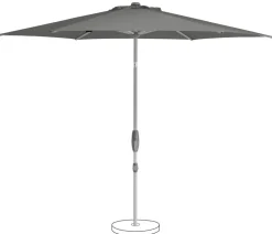 Suncomfort by Glatz Sonnenschirm Shell Turn, rund, ca. Ø300 cm Dunkelgrau Clearance