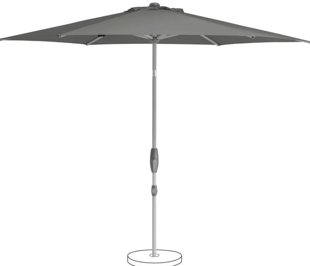 Suncomfort by Glatz Sonnenschirm Shell Turn, rund, ca. Ø300 cm Dunkelgrau Clearance
