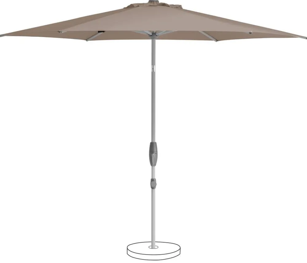 Suncomfort by Glatz Sonnenschirm Shell Turn, rund, ca. Ø300 cm Taupe Outlet