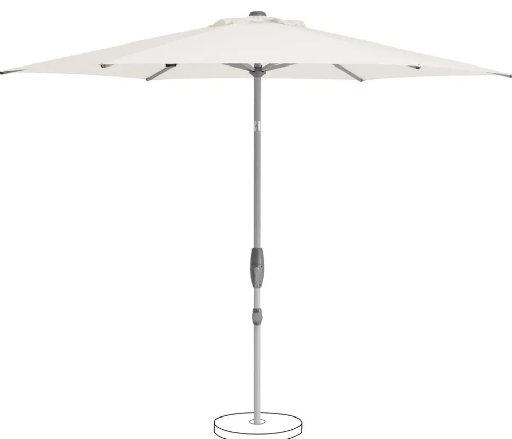 Suncomfort Sonnenschirme - by Glatz Sonnenschirm Shell Turn, rund, ca. Ø300 cm Weiß
