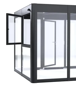 SunElements Fenster -metallic, Acrylglas klar 6 mm, ca. B90/H95 cm Anthrazit Discount