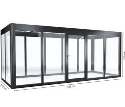 SunElements Gewächshaus SunGarden Infinity, AC Klar Anthrazit Outlet