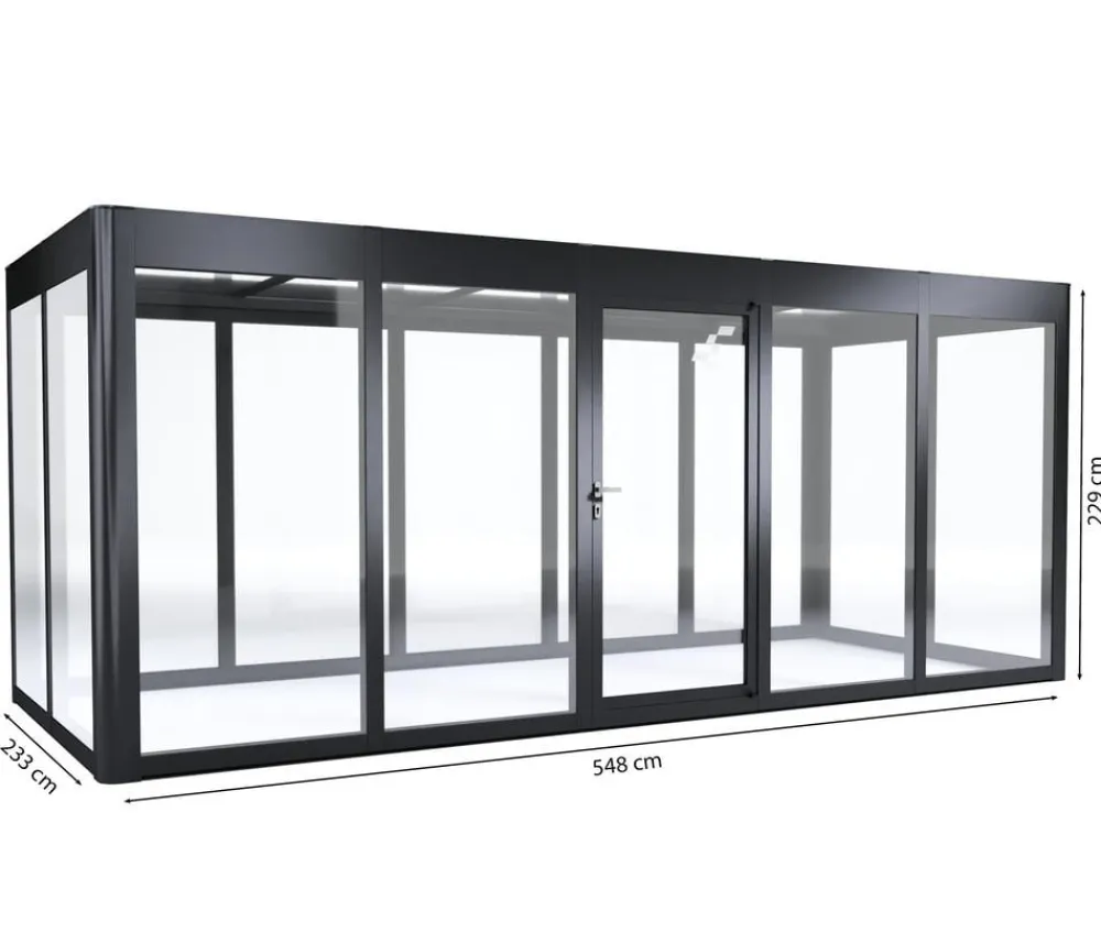 SunElements Gewächshaus SunGarden Infinity, AC Klar Anthrazit Outlet