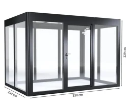 SunElements Gewächshaus SunGarden Infinity, AC Klar Anthrazit Outlet