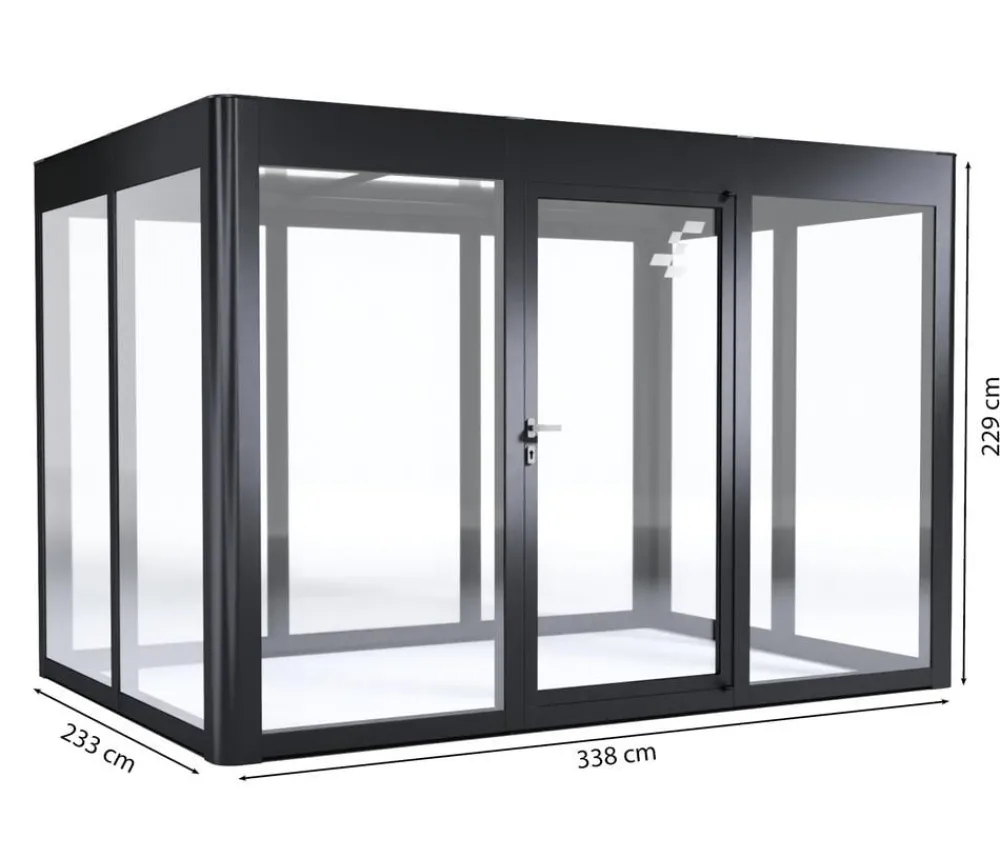 SunElements Gewächshaus SunGarden Infinity, AC Klar Anthrazit Outlet