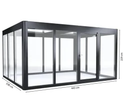 SunElements Gewächshaus SunGarden Infinity, AC Klar Anthrazit