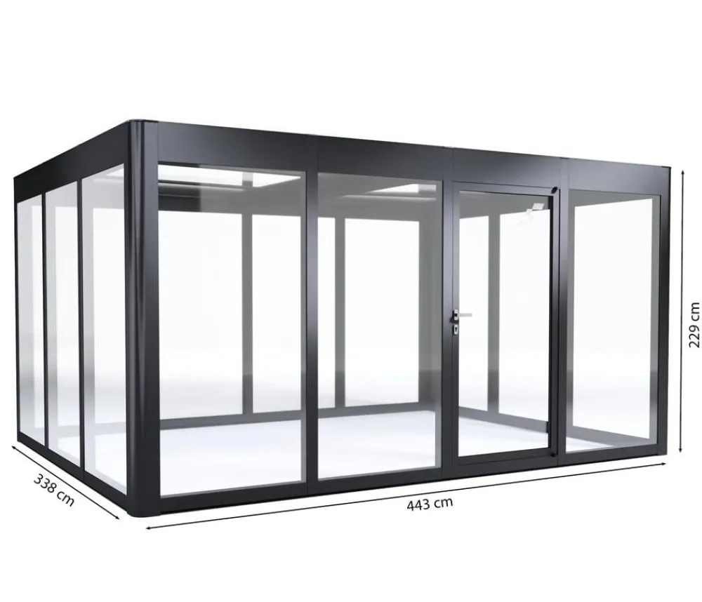 SunElements Gewächshaus SunGarden Infinity, AC Klar Anthrazit
