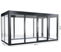 SunElements Gewächshäuser - Gewächshaus SunGarden Infinity, AC Klar Anthrazit