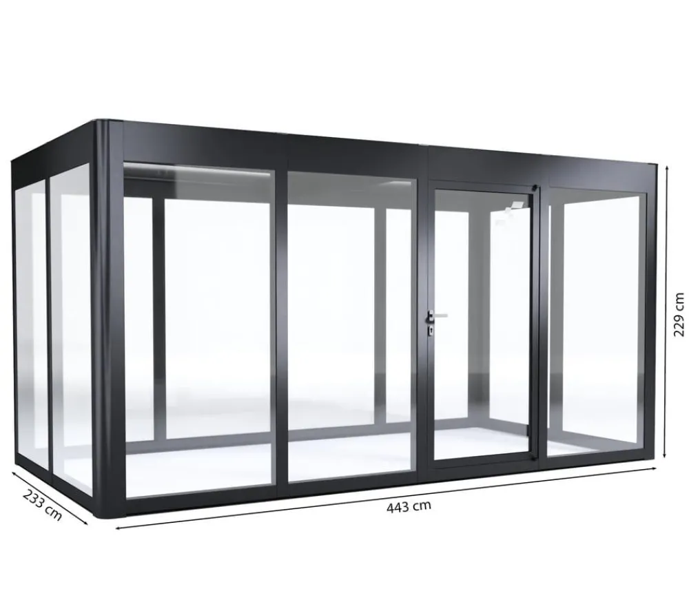 SunElements Gewächshäuser - Gewächshaus SunGarden Infinity, AC Klar Anthrazit