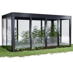 SunElements Gewächshäuser - Gewächshaus SunGarden Infinity, AC Klar Anthrazit