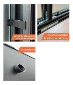 SunElements Gewächshaus SunGarden Deluxe, ESG/AC Anthrazit Discount