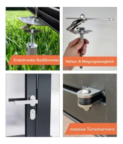 SunElements Gewächshäuser - Gewächshaus SunGarden Select, HKP/AC Anthrazit