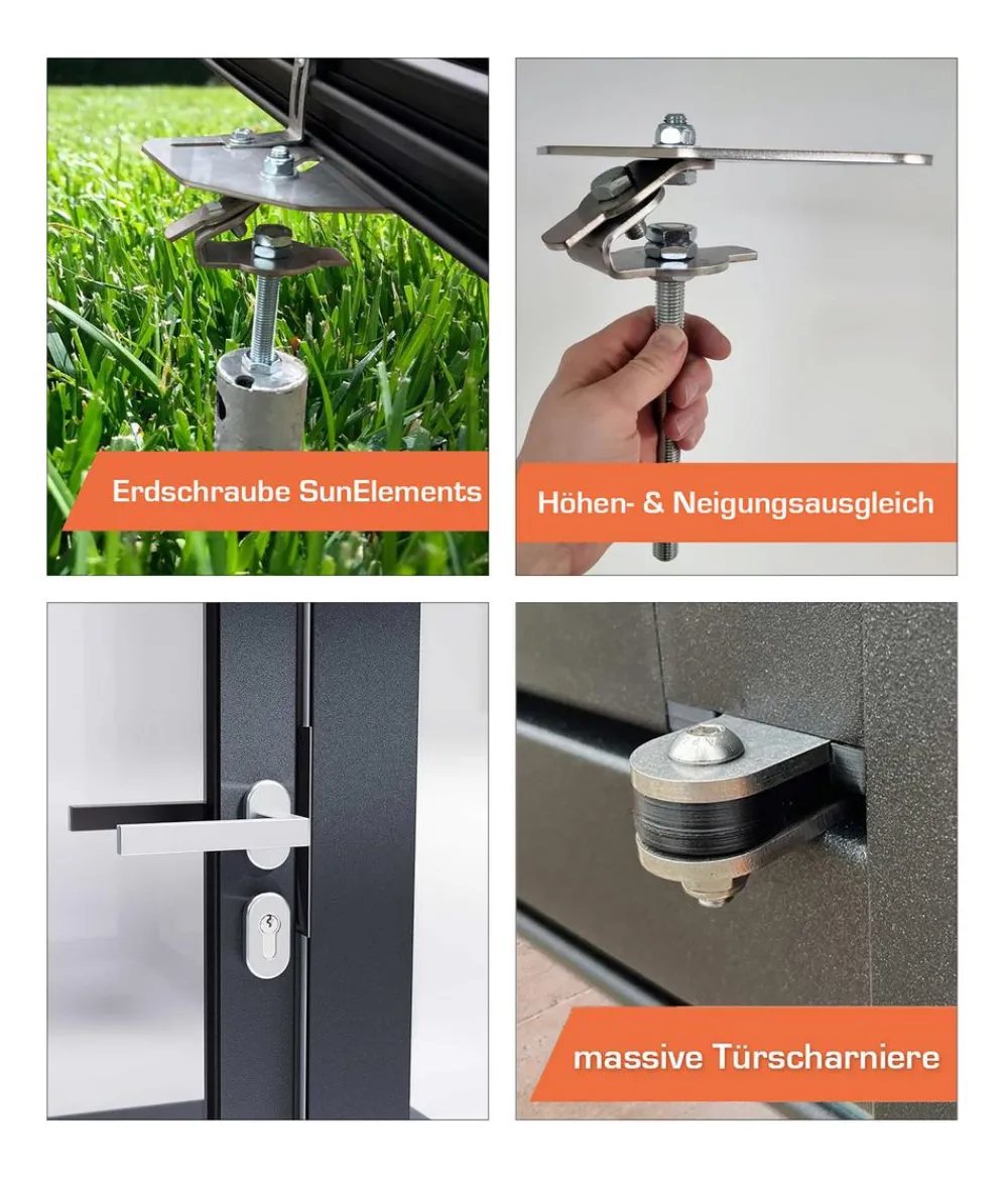 SunElements Gewächshäuser - Gewächshaus SunGarden Select, HKP/AC Anthrazit