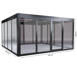 SunElements Gewächshäuser - Gewächshaus SunGarden Power, AC/DGM 5% Anthrazit