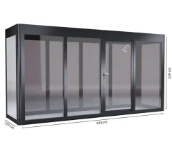 SunElements Gewächshaus SunGarden Modern, AC Anthrazit New