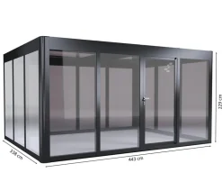 SunElements Gewächshäuser - Gewächshaus SunGarden Modern, AC Anthrazit