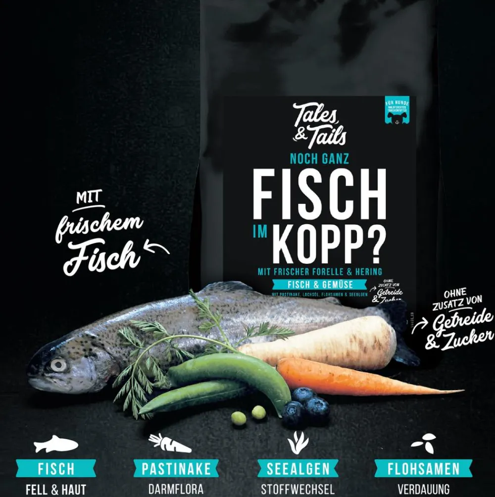 Tales & Tails Soft-Trockenfutter für Hunde Noch ganz Fisch im Kopp Outlet