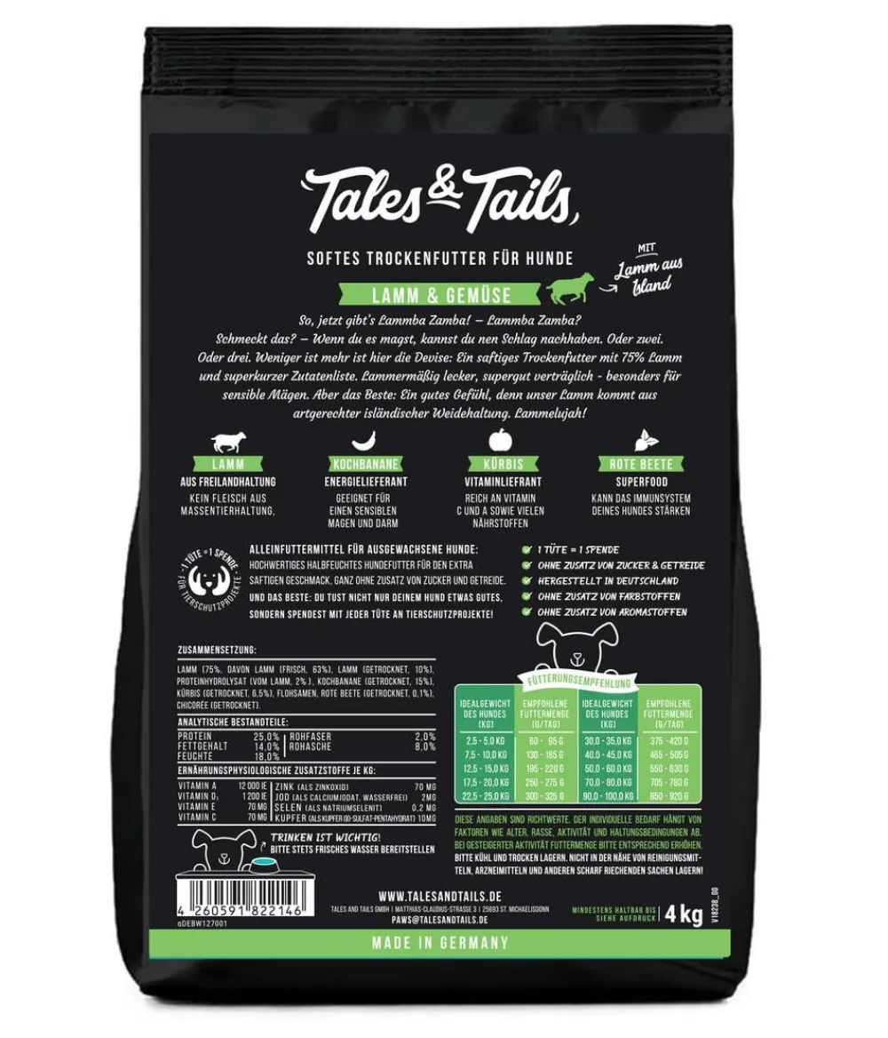 Tales & Tails Trockenfutter Hund > Soft-Trockenfutter für Hunde LammBa Zamba