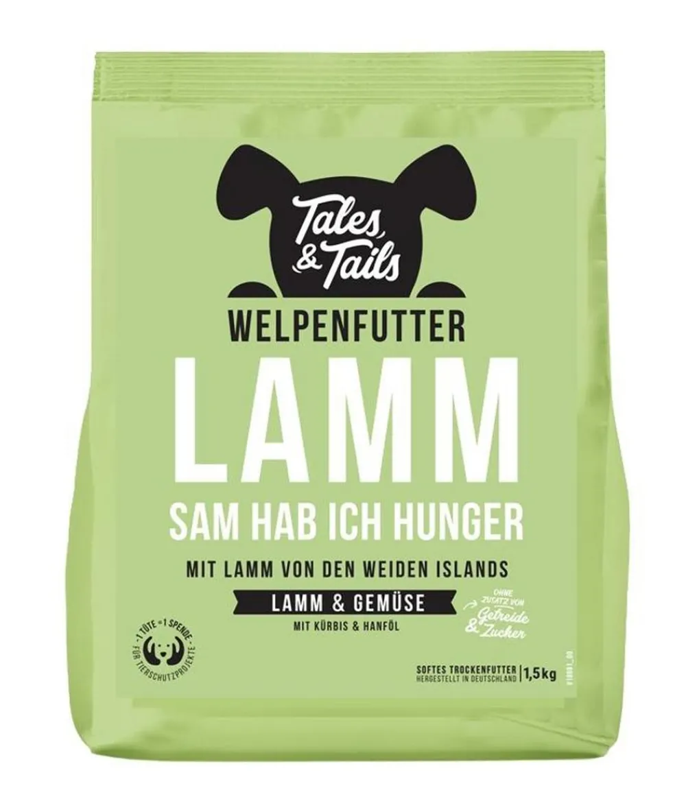 Tales & Tails Trockenfutter für Hunde LammSam hab ich Hunger Welpen Online