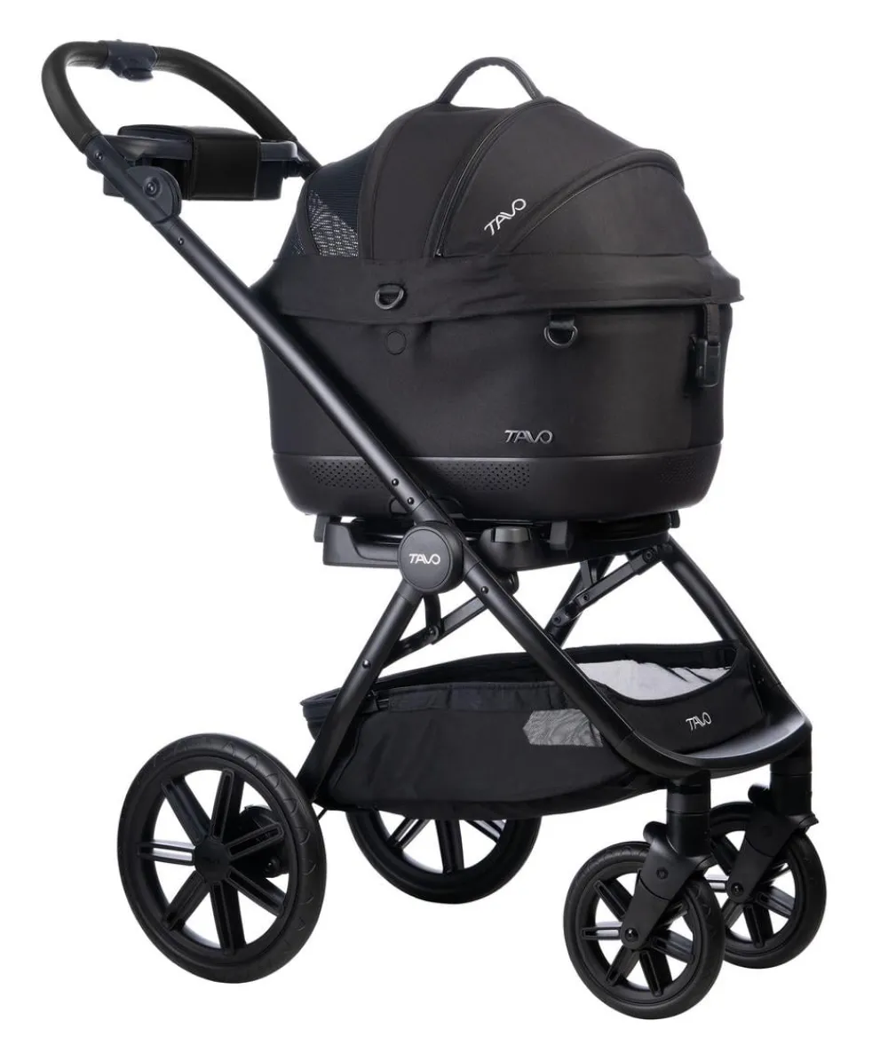 Tavo Haustierbuggy Roscoe Trek Schwarz New
