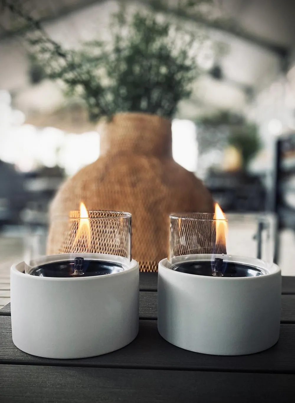 TENDERFLAME Tischfeuer Breeze, ca. Ø10 cm, 2er-Set Grau Sale