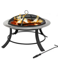 tepro Feuerstelle Silver City, ca. Ø74/H50 cm Schwarz Hot