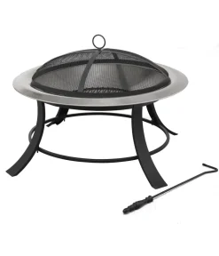 tepro Feuerstelle Silver City, ca. Ø74/H50 cm Schwarz Hot