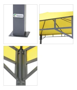tepro Pavillons - Gartenpavillon Lehua, ca. B300/H300/T275 cm Gelb