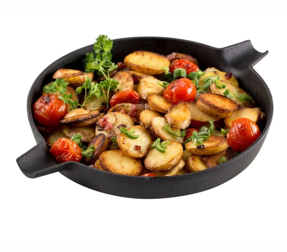 tepro Grillrost & -Einsätze|Grillzubehör - Gusspfanne Einleger, ca. Ø31,7/H3,5 cm Schwarz