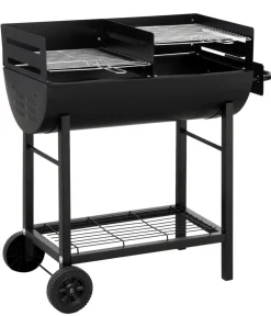 tepro Stand- & Kugelgrills|Holzkohlegrills - Holzkohle-Grillfass Detroit Schwarz