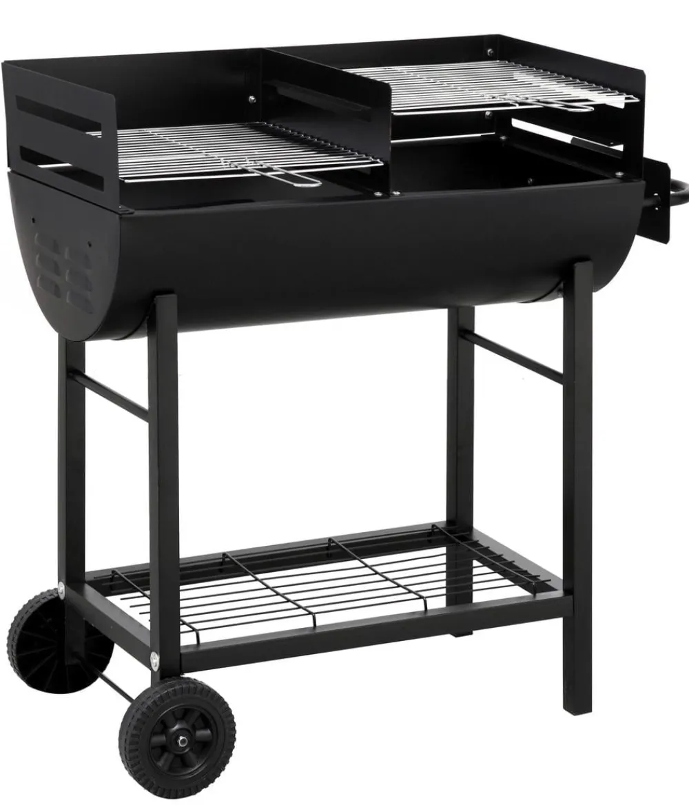 tepro Stand- & Kugelgrills|Holzkohlegrills - Holzkohle-Grillfass Detroit Schwarz