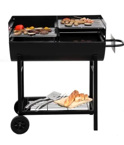 tepro Stand- & Kugelgrills|Holzkohlegrills - Holzkohle-Grillfass Detroit Schwarz