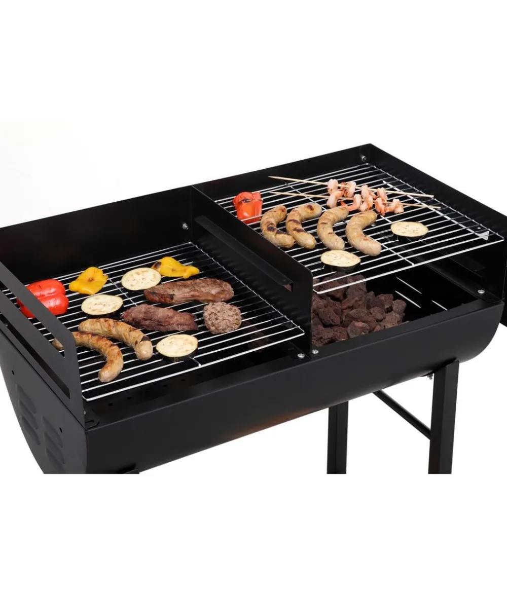 tepro Stand- & Kugelgrills|Holzkohlegrills - Holzkohle-Grillfass Detroit Schwarz
