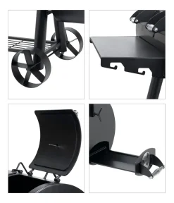 tepro Stand- & Kugelgrills|Holzkohlegrills - Massiv Smoker Indianapolis Schwarz