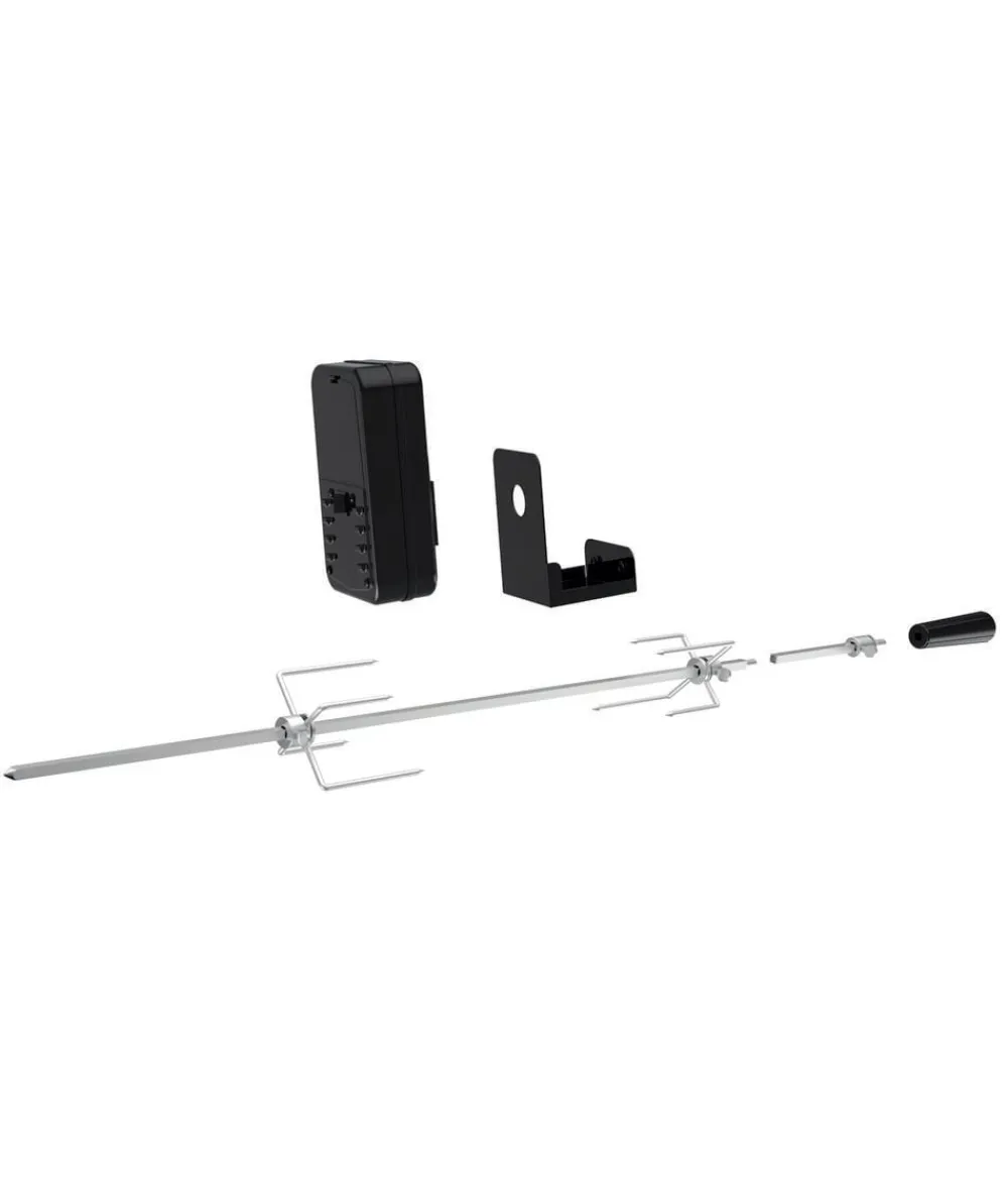tepro Universal Grillspieß-Set für Batteriebetrieb, 3-teilig Silber