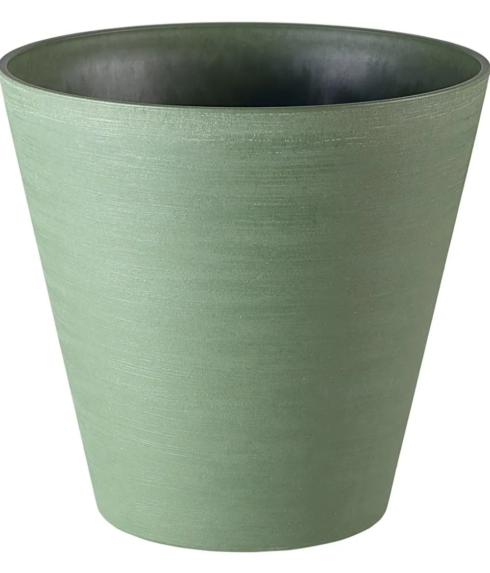 TeraPlast Kunststoff-Topf Hoop inkl. Wasserreservoir, konisch Grün Discount