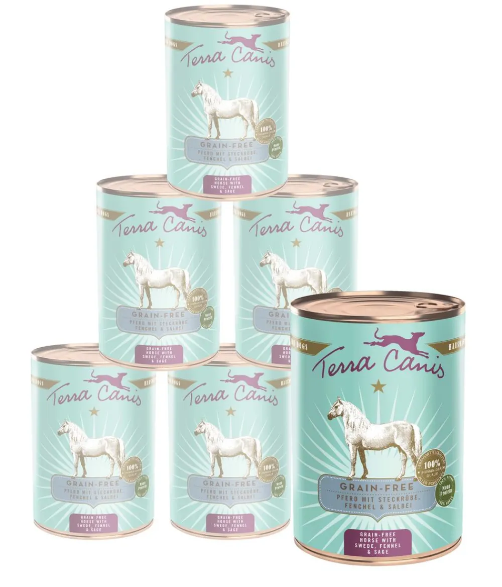 Terra Canis Nassfutter für Hunde Getreidefrei, 6 x 400 g Discount