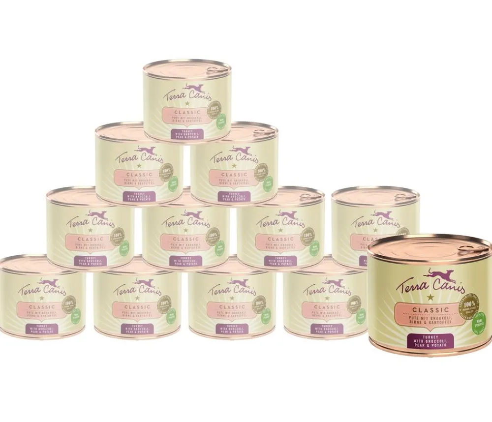 Terra Canis Nassfutter Hund - Nassfutter für Hunde Adult Menü, 12 x 200 g
