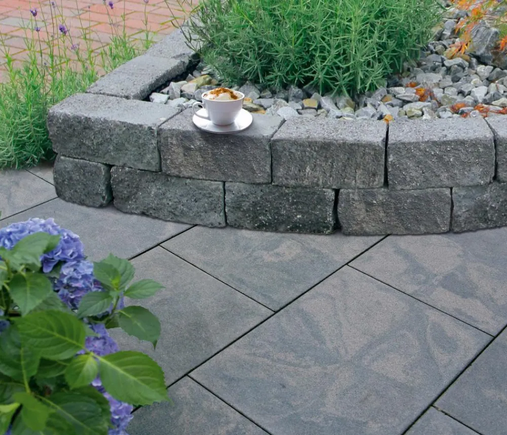 DIEPHAUS Steine & Terrassenplatten - Terrassenplatte Optima Schwarz