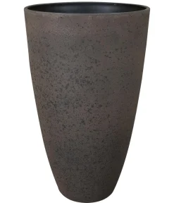 Ter Steege Blumentöpfe & Übertöpfe - Kunststoff-Vase Nova, konisch Braun